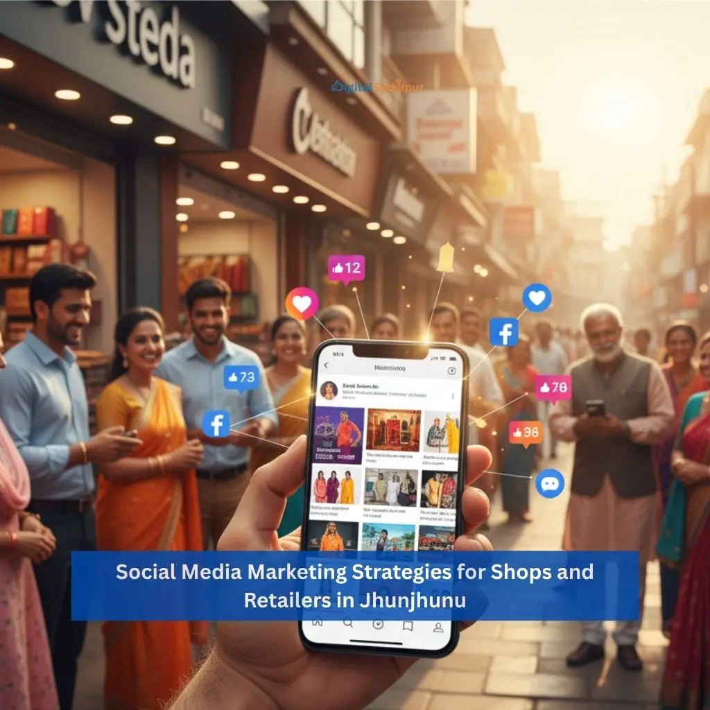 Social media marketing in Jhunjhunu for shops and retailers using Instagram marketing and Facebook ads to attract local customers.