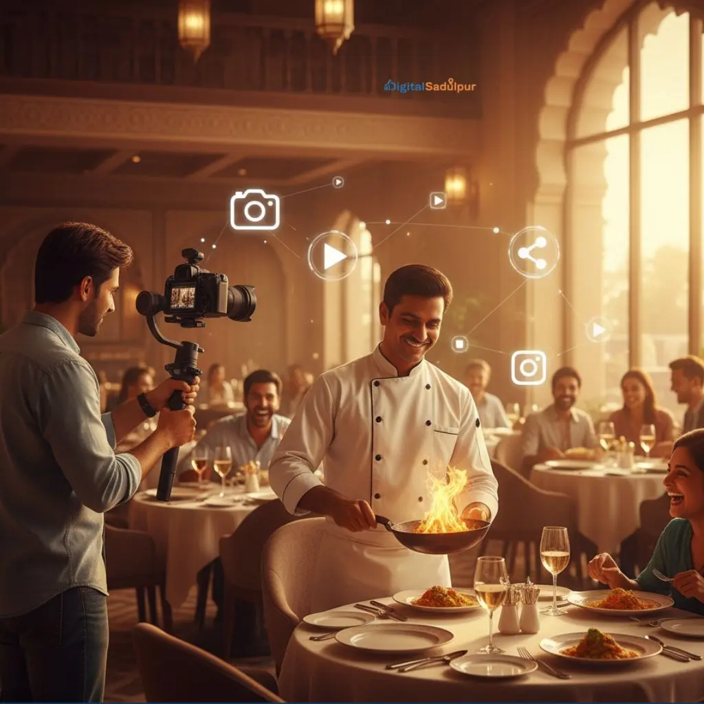 Hotel and restaurant in Jhunjhunu being promoted through video marketing and YouTube promotion.