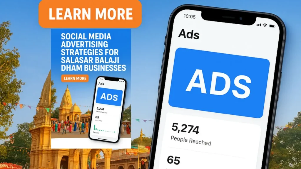 Grow your temple-area business with Facebook Ads in Salasar Balaji Dham. Learn powerful 2026 social media strategies for shops and services.