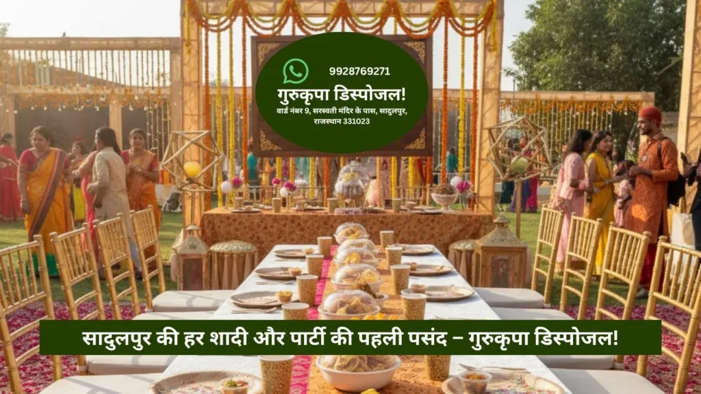 सादुलपुर की सबसे भरोसेमंद डिस्पोजल शॉप | गुरुकृपा डिस्पोजल